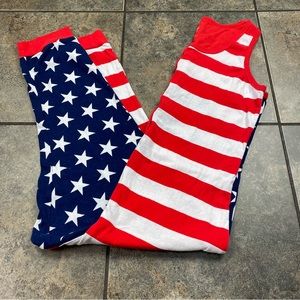 Snooze Button Starts and Stripes Pajama 1Pc Size Medium